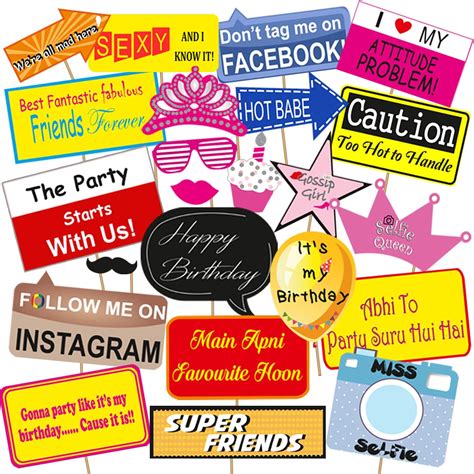 Party Propz Happy Birthday Decoration - 23pcs Happy Birthday Photo ...