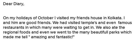 you visited your friends anu in calcutta during october break and enjoy ...