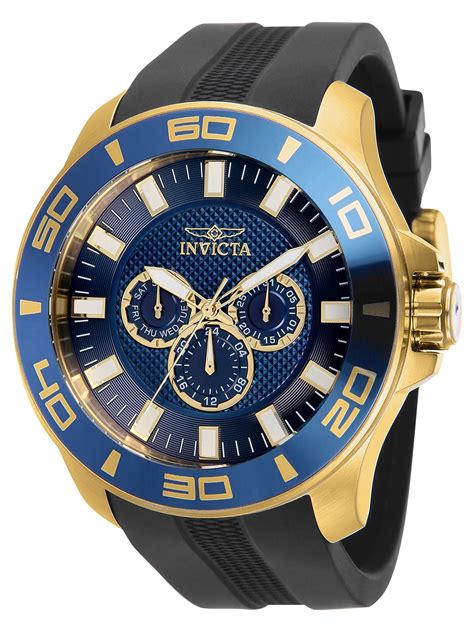Invicta Pro Diver Men 50mm Stainless Steel Gold Blue India | Ubuy