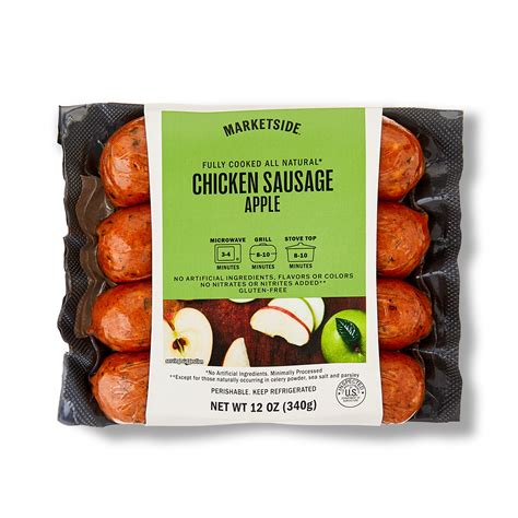 Vegan? Marketside Fully Cooked, Gluten-Free Chicken Apple Sausage 12oz ...