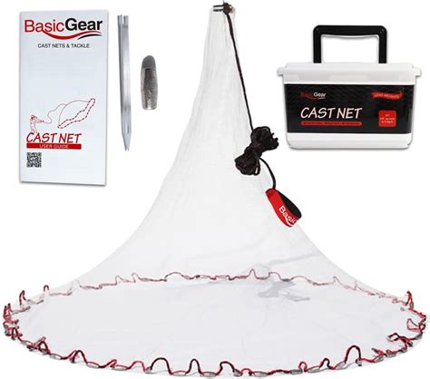BasicGear Cast Net | Lead, 3ft-12ft Radius, 38 or 14 inch Mesh India | Ubuy
