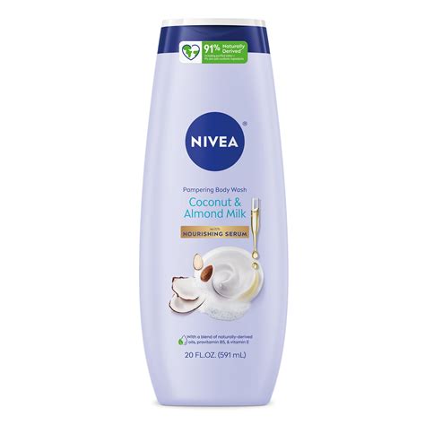 Buy NIVEA Coconut and Almond Milk Body Wash with Nourishing Serum, 20 ...