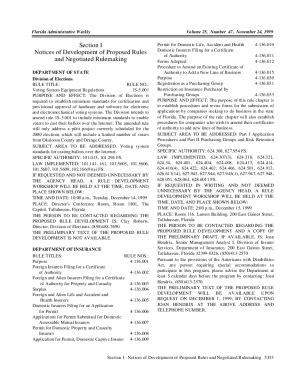 Fillable Online Section I Specific Authority 17.29, 287.064(8) FS. Law ...