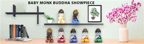 Buy RJKART Fabric Baby Monk Buddha Showpiece, Standard, Blue, 1 Piece ...