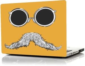 Yellow Alley Moustache Face Design Laptop Sticker/Skin|HD Quality ...