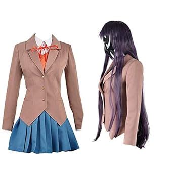 Buy Women Sayori Yuri Natsuki Monika Girl School Uniform DDLC Cosplay ...