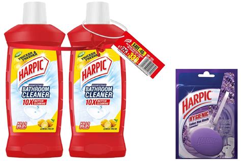 Harpic Disinfectant Bathroom Cleaner Liquid, Lemon - 1L (Pack of 2 ...