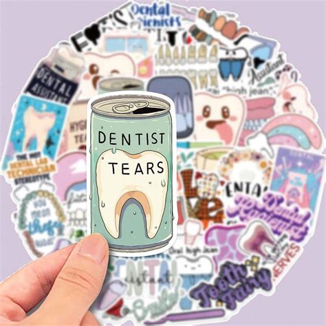 50 Stücke Cartoon Zahn & Zahnarzt Muster Aufkleber zur Dekoration von ...