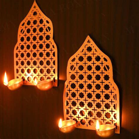 Buy Jharokha Wall Hanging T-light Holder Online in India - Mypoojabox.in