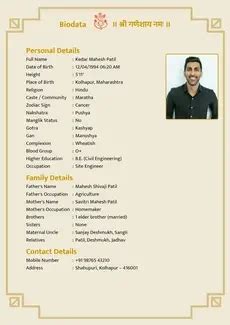 120+ Free Hindi Biodata Templates | Download Now