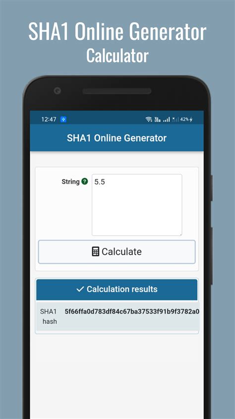 SHA1 Online Generator - App on Amazon Appstore