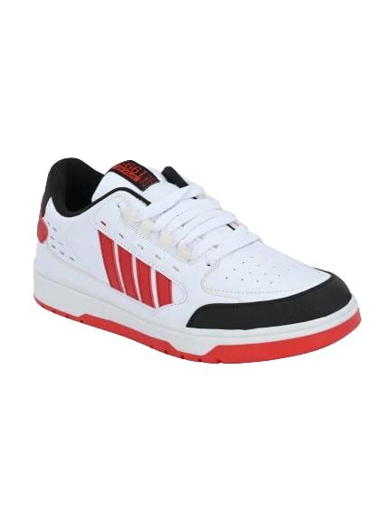 Buy Spykar Asa Men White-Red Smart Casual Lace Up Sneaker | 9 UK at ...