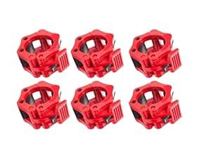 Konark Olympic Barbell Collar Lock, Barbell Clamp (Pack of 6) 50MM, Use ...