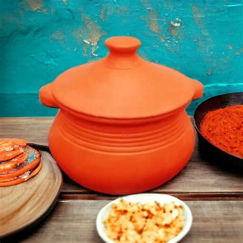 Buy Terracotta Cooking Pots – Tamas Handcrafted Deep Clay Pot (Brown)