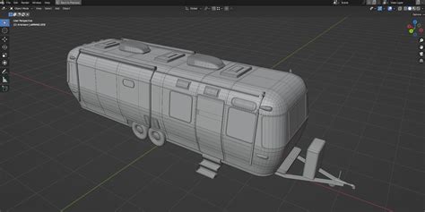 Airstream caravan camper mobile home RV 3d asset - Superhive (formerly ...