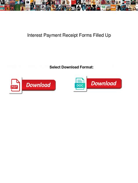 Fillable Online Interest Payment Receipt Forms Filled Up. Interest ...