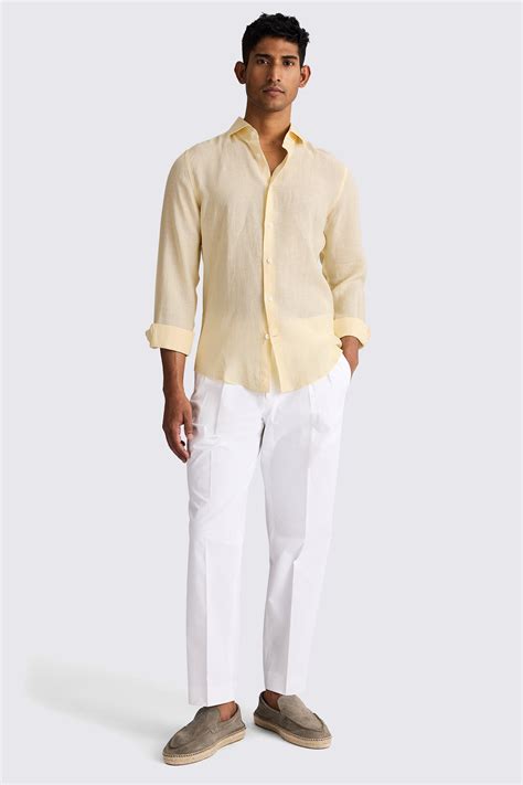 Yellow Linen Shirt | Buy Online at Moss