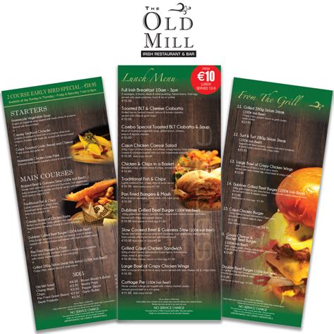 MENUS - The Old Mill