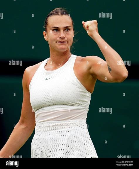 Aryna Sabalenka reacts during the Ladies Singles - Semi Final match ...