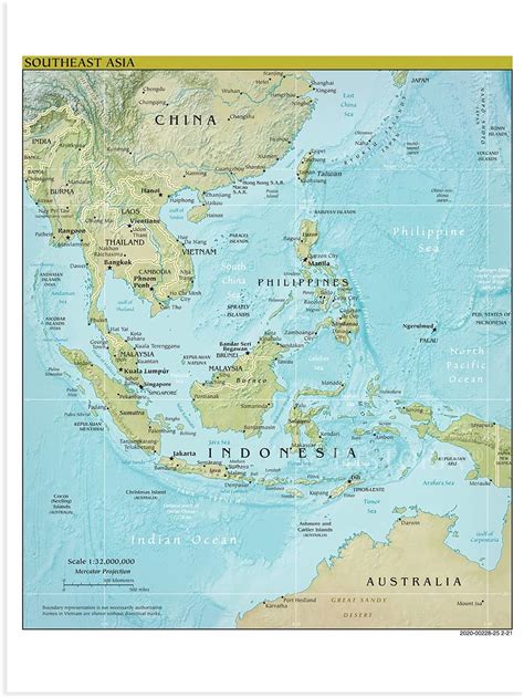 Buy HISTORIX 2021 Southeast Asia Map - 18x24 Inch South East Asia Map ...