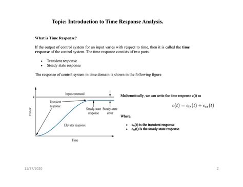 Study material- Time response analysis - Topic: Introduction to Time ...