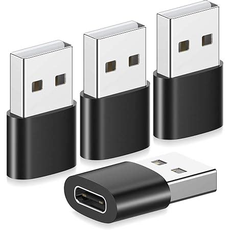 USB C Female to USB Male Adapter 4 Pack,yootech Type C to USB Adapter ...