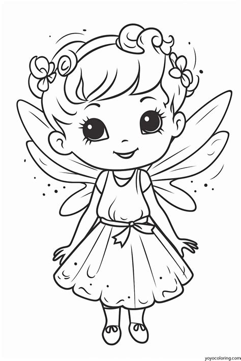 Cute Fairy Coloring Pages