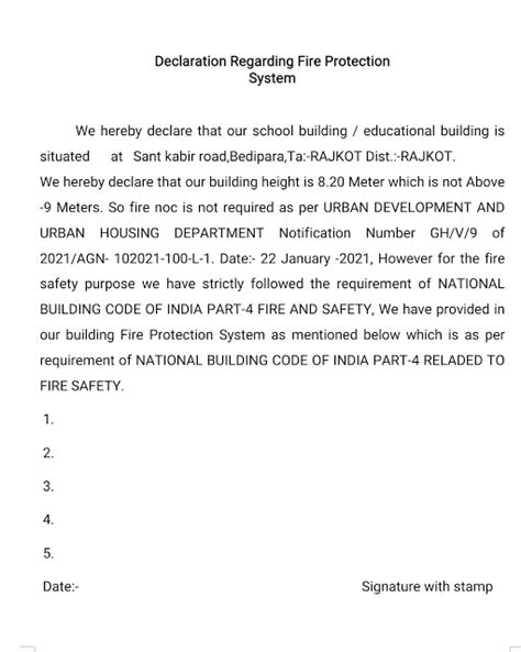 Download Fire NOC Leva Matena Documents Word|PDF Sample | Namuna.