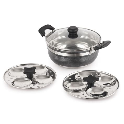 Buy Cello Magna Stainless Steel Multipurpose Kadai Idli Cooker ...