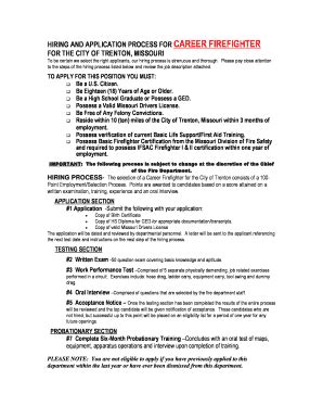 Fillable Online The Application Form - Fire Department Fax Email Print ...