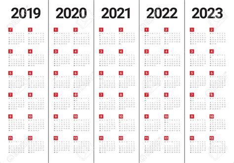 2021 2024 Calendar Year 2019 2020 2021 2022 2023 Stock Vector | Porn ...