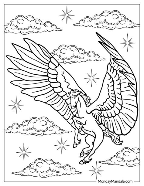 20 Pegasus Coloring Pages (Free PDF Printables)