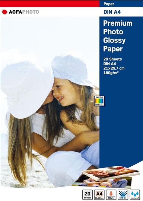 Agfa High Glossy Inkjet Photo Paper 180 Gsm A4 20 Sheet : Amazon.in ...