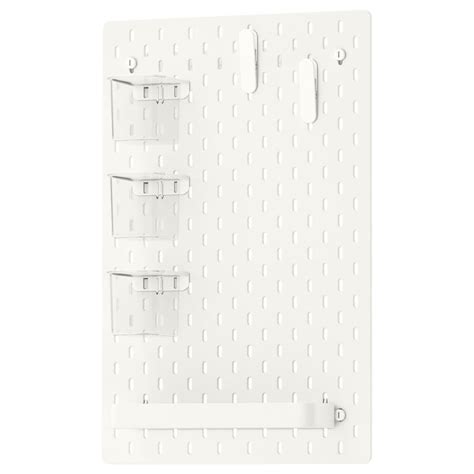 SKÅDIS pegboard combination, white, 36x56 cm (14 ¼x22") - IKEA