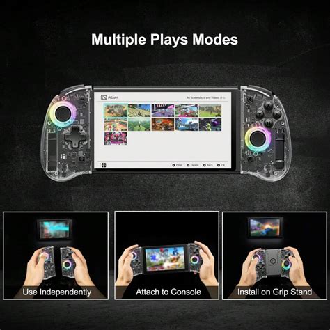 1 Pair LinYuvo KS37 Wireless Game Controller With Metal Joysticks, RGB ...