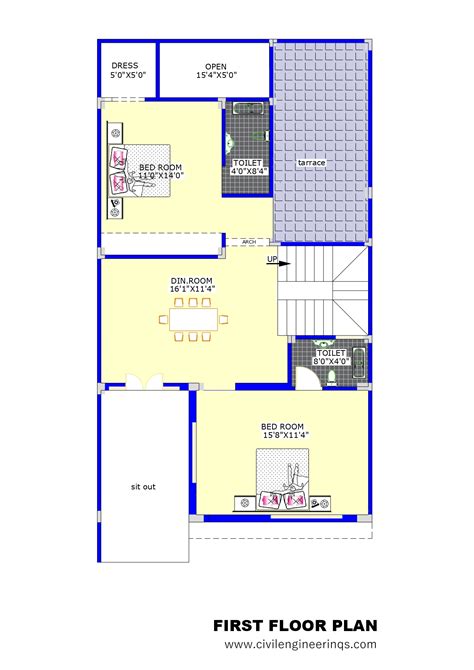 25 X 50 AutoCAD Floor Plan with Elevation - 2 - Civil Engineering QS