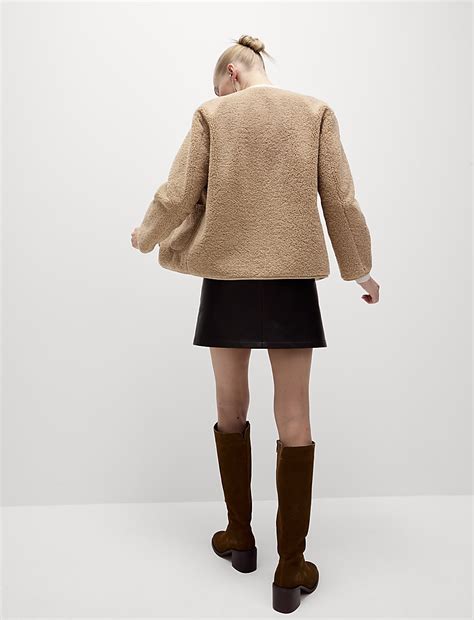 Buy Borg Suedette Jacket at Marks & Spencer