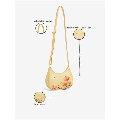 Buy Caprese Women Yellow Chloe 3 Liters Floral Print Sling Bag (S) Online
