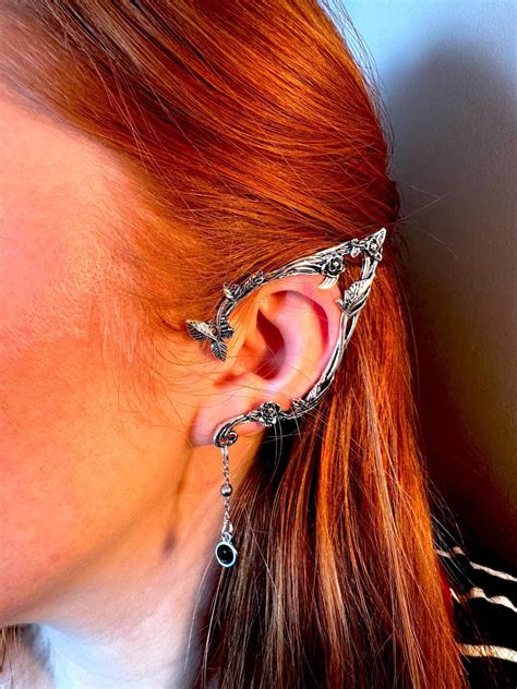 Birthstone Elf Ear Cuff - Faerie Ear Cuff - Fae and Elf Cosplay - Fairy ...