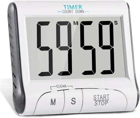 TASKHOUSE Digital Kitchen Timer Laboratory Timer and Stopwatch Large ...