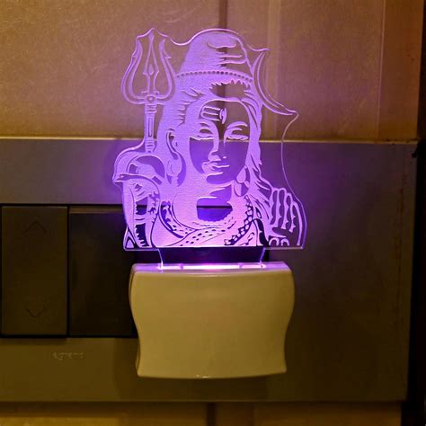 Buy 3D Illusion Lord Shiva LED Plug & Play Wall Lamp Online at Low ...