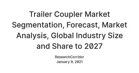 Trailer Coupler Market Segmentation, Forecast, Market Analysis, Global ...
