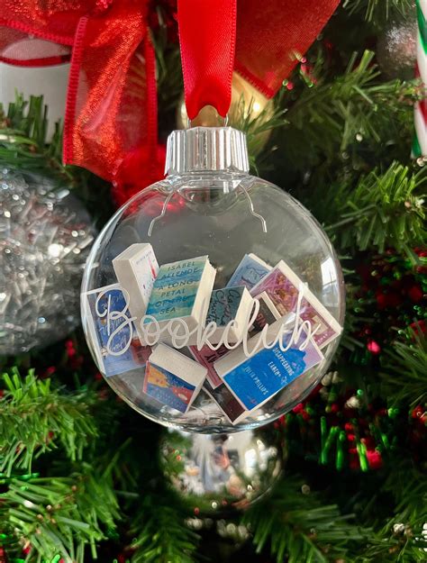 Custom Mini Book Ornament, Book Club Ornament, Year of Books - Etsy