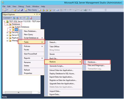 Image result for How to Restore Database Using SSMS V1.8