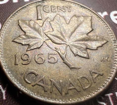 1965 Canada 1 Cent Small Beads, Blunt 5 | Coin Talk