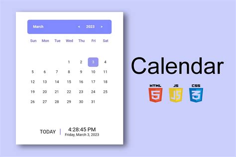 How to Make Calendar Using HTML and CSS 的图像结果