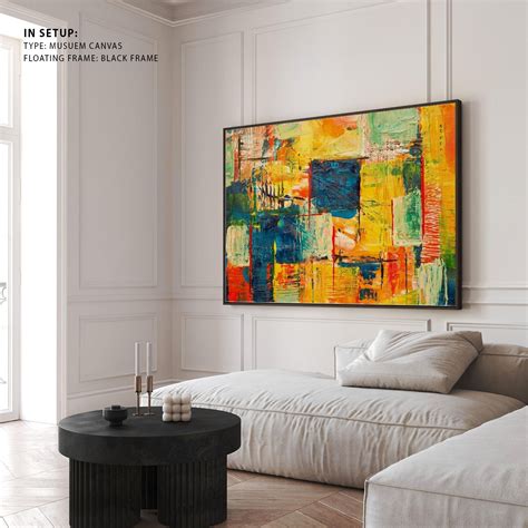 Buy Multi Colored Abstract Square boxes Canvas Painting & Wall Art ...