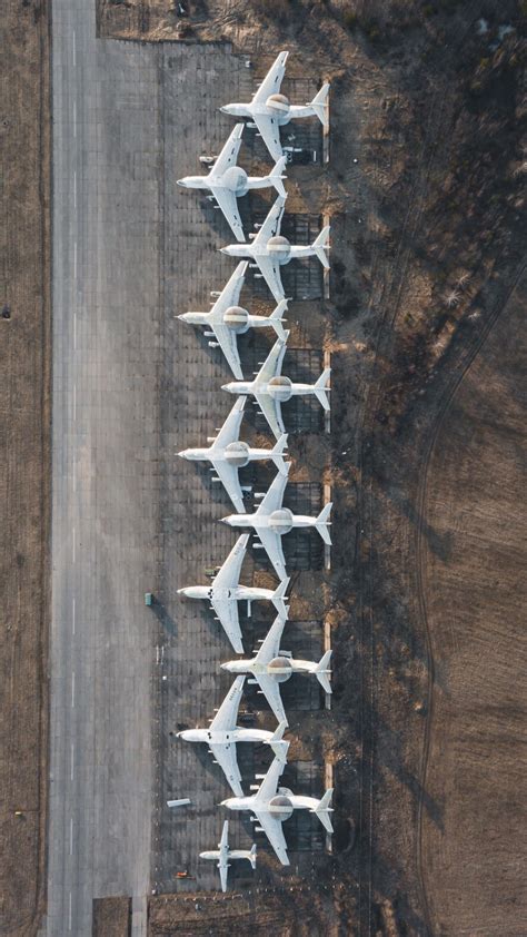 Download wallpaper 1080x1920 aircraft, aerial view, airport samsung ...
