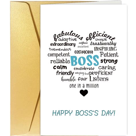 Spercy Praise Boss Card from Employee, Happy Boss's Day Gift for Boss ...