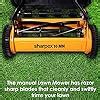Sharpex Push Manual Lawn Mower with Grass Catcher | 16-Inch Reel ...